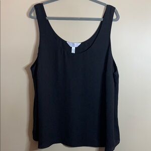 Addition Elle Black Chiffon Tank Top
